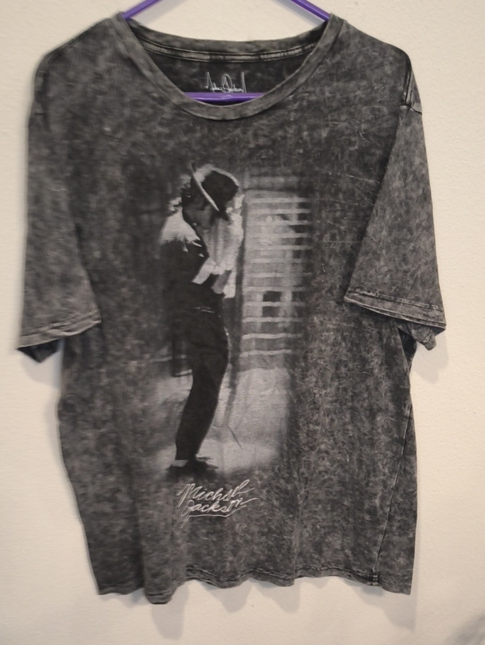 Michael Jackson Graphic Short Sleeve Tee - Black Mineral Wash XL